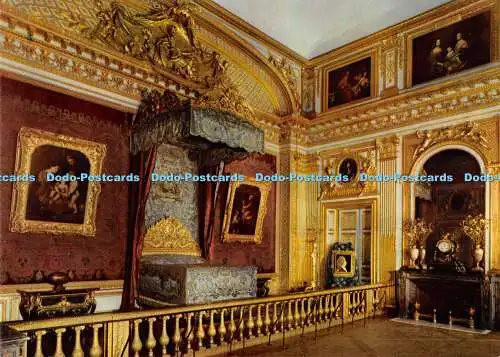 D063432 Chateau de Versailles. Das Zimmer mit Kingsize-Bett im Jahr 1701. Ludwig XIV. starb dort. Epische