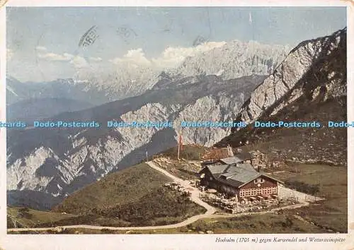 D063606 Hochalm gegen Karwendel und Wettersteinspitze. Hans Huber. G. Carl Werne