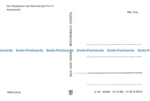 D066946 Der Westlettner Des Naumburger Doms. Abendmahl. Bild und Heimat. Reichen