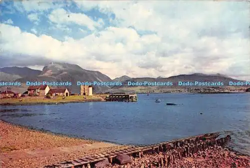 D063673 Fort William aus Corpach. Eingebettet unter Großbritannien höchsten Berg Ben