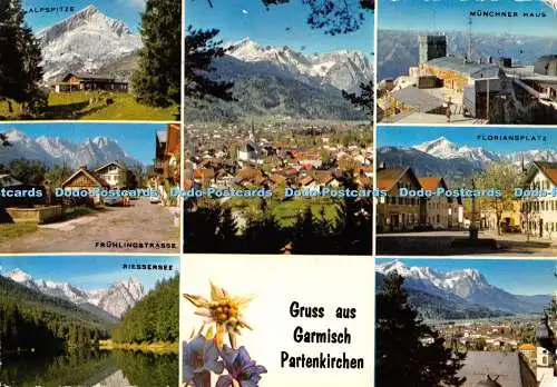 D063705 Gruss aus Garmisch Partenkirchen. Alpspitze. Münchner Haus. Manfred Huck