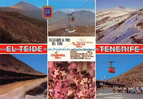 D063706 El Teide Tenerife. Divers Aspekte. Fisa I. G. Armando Perez. Nr. 170. Mu