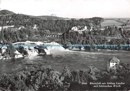 D068637 5960. Rheinfall mit Schloss Laufen und Schlosschen Worth. Rud. Suter