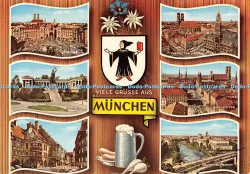 D069922 Viele Grusse aus München. Bayern. Stachus. Conwa Grossvertrieb G.m.b