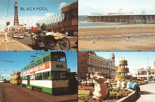 D067226 Blackpool. Turm. Straßenbahnen. North Pier. Fotografisches Erbe. Gordon Flana