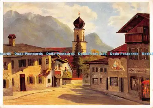 D064006 Oberammergau. Dorfstraße. A. Hueber. Max Sammet. Nr. 881