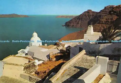 D068835 15. Santorin Island. Malerische Ansicht von St. Minas. Vulkan. Ile de Santo