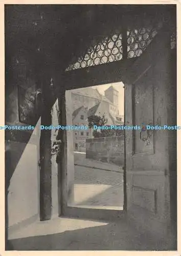 D086631 Nürnberg. Albrecht Dürerhaus. Blick zur Burg. K. Grimm. Zerreiss