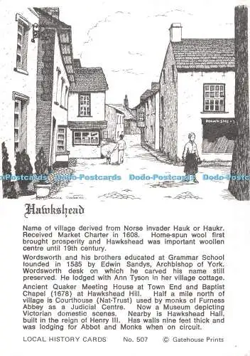 D086912 Hawkshead. Serie Lokalgeschichte. Galloway Prints. Nr. 507