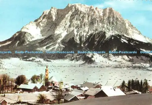 D087155 Lermoos in Tirol gegen Zugspitze 2963 m. Risch Lau. 1966