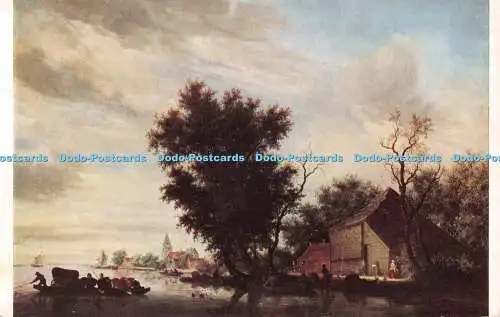 D087236 Liverpool. Walker Art Gallery. Landschaft mit Fährschiff. Salomon van Ruy