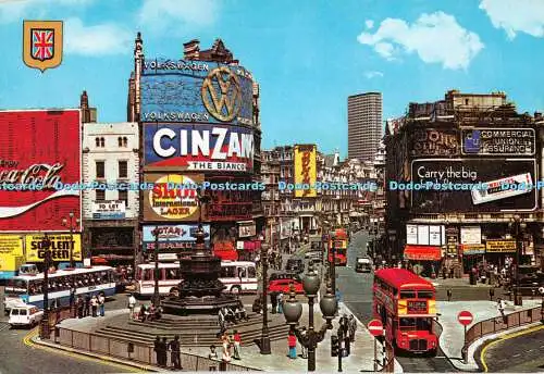 D089125 London. Piccadilly Circus und Statue des Eros. Fisa I.G