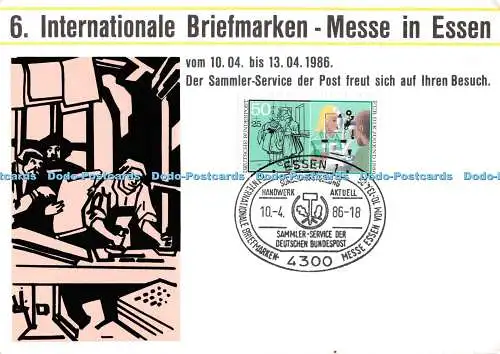 D089163 Internationale Briefmarken. Messe in Essen. Der Sammler. Service der Pos