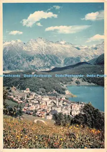 D085533 St. Moritz mit Piz Languard. Max Wagner. Buchler