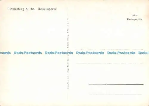 D087442 Rothenburg o.Tbr. Rathausportal. Ernst. Geissendorfer. RP