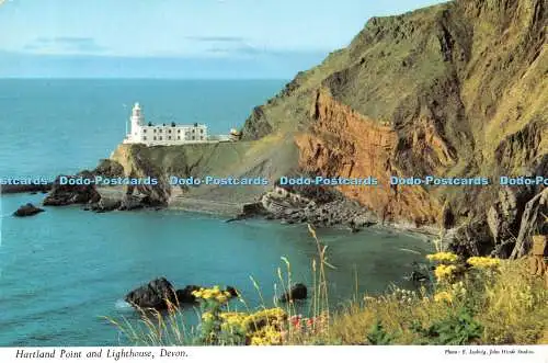 D087531 Devon. Hartland Point und Leuchtturm. John Hinde. E. Ludwig. 1965