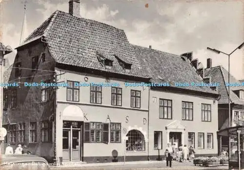 D089477 Helsingor. Det gamle Apotek. Banegaardskiosken. 1958