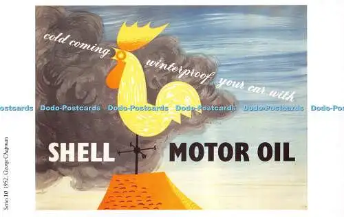 D089701 Cold Coming Winterproof Your Car With Shell Motor Oil. Shell Poster. Se