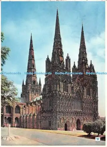 D086065 Kathedrale von Lichfield. Westfront. Walter Scott