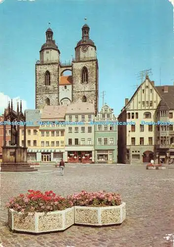 D086127 Wittenberg. Lutherstadt. Blick zur Stadtkirche. Rudolph. Dessau. Bild un