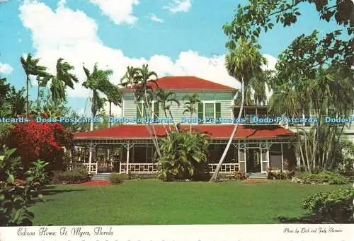 D092564 Edison Home. Ft. Myers. Florida. Dick und Judy Harmon. Gator Card