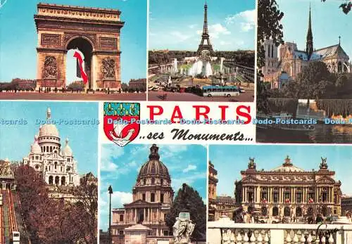 D092600 Paris ses Monuments. 979. Souvenir de Paris. Abeille Cartes. Lyna Paris.