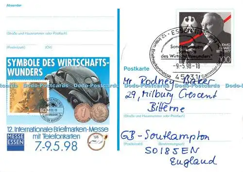 D092646 Symbole des Wirtschafts Wunders. 12. Internationale Briefmarken Messe mi