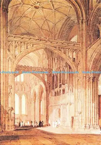 D094442 Innenraum der Kathedrale von Salisbury mit Blick auf North Transept um 1802.