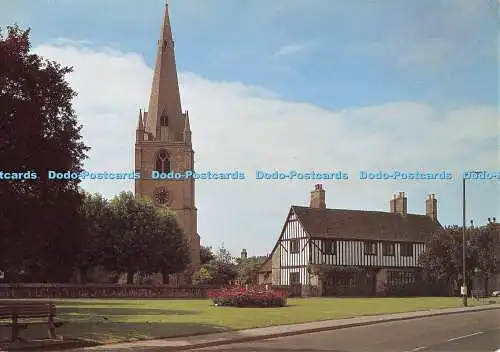 D090073 Cambridgeshire. St. Mary Church und Cromwell House. Ely. Walter Scott