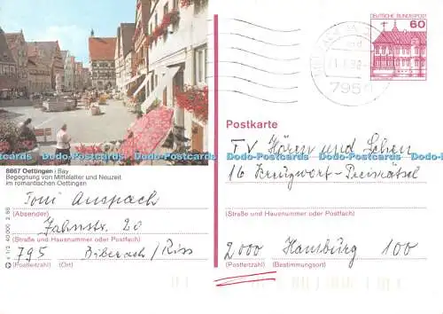D091354 8867 Oettingen i Bay. Begegnung von Mittelalter und Neuzeit im romantisc