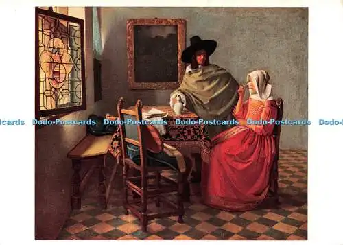 D092994 Jan Vermeer van Delft. 1632 1675. Herr und Dame beim Wein. Kat Nr. 912 C