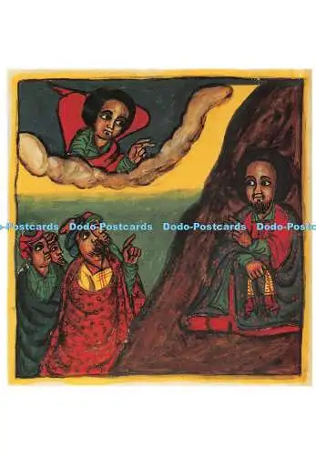 D091529 Oxford. Bodleian Library. Saint Takla Haymanot wird einen Abgrund hinuntergeschleudert