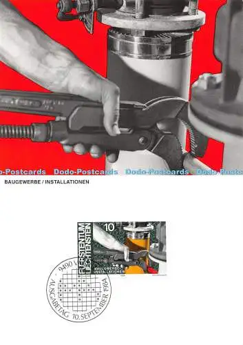 D094784 Fuerstentum. Liechtenstein. Baugewerbe. Installationen. Endgültiger Stempel