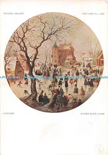 D094912 Nationalgalerie. Winterszene. Waterlow. Karten-Nr. 1029. Avercamp