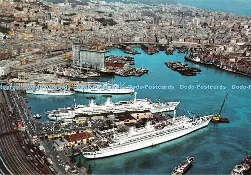 D093207 Genova. M. V. Michelangelo und Raffaello im Hafen. Naturfarben