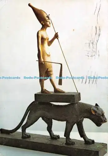 D091748 Schätze Tutanchamuns. Statuette des Königs auf einem Leoparden. George R