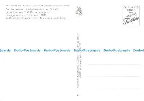 D091780 Heidelberg. Stadt der Geschichte. Wissenschaft und Kunst. Der Kornmarkt