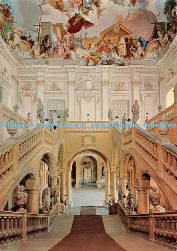 D091907 Würzburg. Residenz. Treppenhaus von Balthasar Neumann. A. Ohmayer. Nr. 1