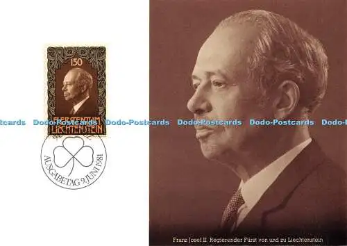 D095269 Vaduz. Ausgabetag. Furstentum Liechtenstein. Spezialblock für die 75.t