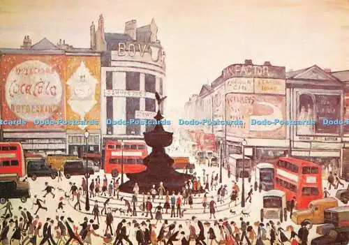 D095320 Privatsammlung. Piccadilly Circus. L. S. Lowry. The Medici Society