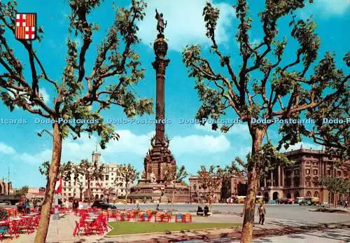 D093801 Barcelona. Christoph Kolumbus Denkmal. Fisa. Nr. 100. Soberanas