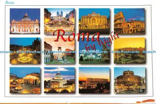 D095635 Roma bei Nacht. Souvenir Colosseo. Multi View