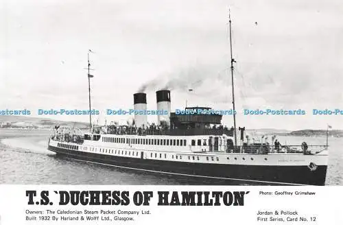 D094127 T.S. Herzogin von Hamilton. Caledonian Steam Packet Company. Baujahr 1932.