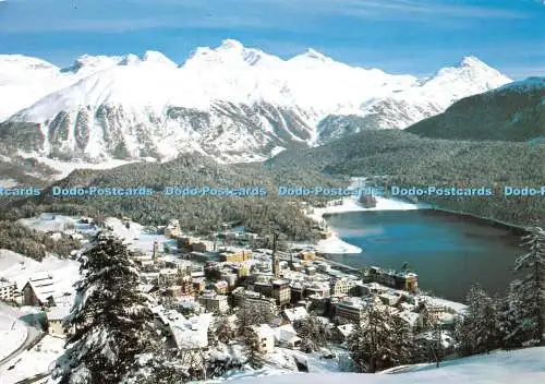 D094135 St. Moritz mit Piz Languard und Piz Albris. Engadin. Schweiz. Montabella