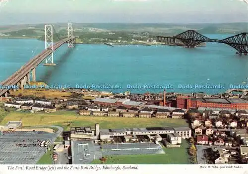 D095934 Forth Road Bridge und Forth Rail Bridge. Edinburgh. Schottland. D. Edel.