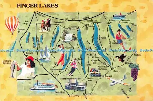D096106 Finger Lakes. Karte. Finger Lakes Bilder. Flimap