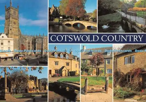 D096240 Cotswold Country. Cirencester. Bibury. Bourton auf dem Wasser. J. Salmon.