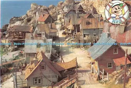 D096420 Sweethaven. das Popeye Village in Anchor Bay. Malta. Mediterraner Film