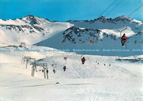 D097053 Schiparadies Hochgurgl mit Schilift Wurmkogel. Otztal. Tirol. Werner Loh