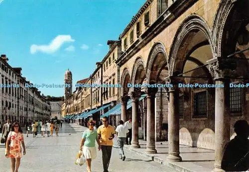 D097181 Dubrovnik. Stradun. Sponza Palace. 16. Jh. Turistkomerc. Rotalfoto. Koda